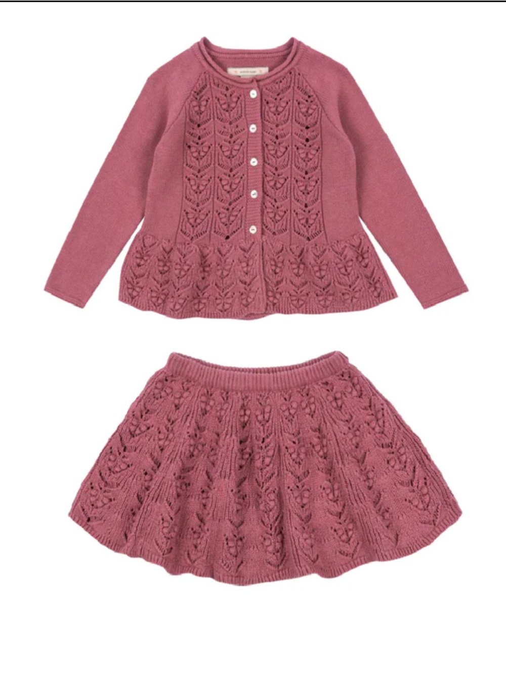 NWT Konges Slojd Deco Rose Cabby Skirt and Cardigan